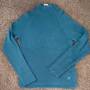 Gymshark Teal Cowl Neck Sweater